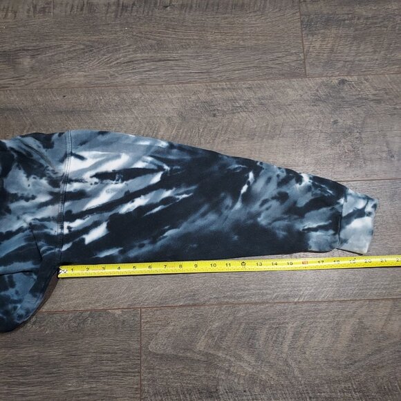 Tie Dye Jon Lauren Hoodie Sweatshirt Pullover Gray White Black Kangaroo Pocket M - Picture 15 of 16